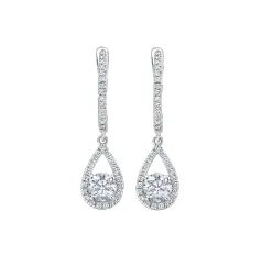 Royal Asscher Eleonore Diamond Drop Earrings / 0.80ct