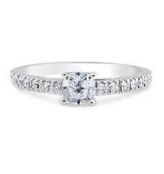 Royal Asscher Elissa Diamond Solitaire Engagement Ring / 0.75ct