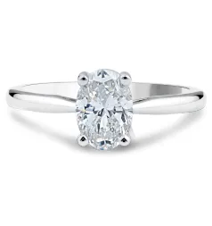 Royal Asscher Faustina Diamond Solitaire Engagement Ring / 1.00ct