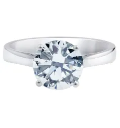 Royal Asscher Ingrid Diamond Solitaire Engagement Ring / 1.00ct