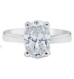 Royal Asscher Ingrid Diamond Solitaire Engagement Ring / 1.50ct