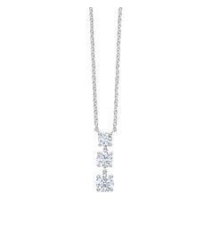 Royal Asscher Juliana Three Diamond Pendant / 1.65ct