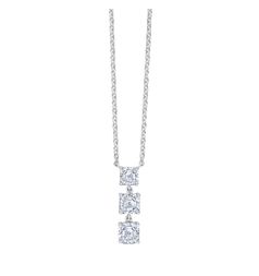 Royal Asscher Juliana Three Diamond Pendant / 1.20ct