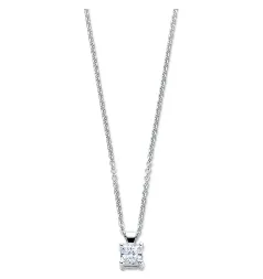 Royal Asscher Stephanie Solitaire Diamond Pendant / 0.50ct