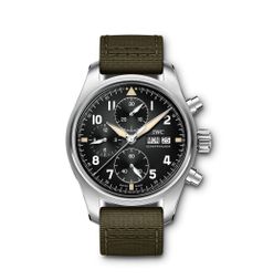 IWC Pilot's Watch Chronograph Spitfire Stainless Steel / Black / Canvas