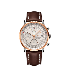 Breitling Navitimer 1 Chronograph 41 Steel & Red Gold / Silver / Leather