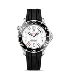 Omega Seamaster Diver 300M Omega Co-Axial Master Chronometer White / Rubber