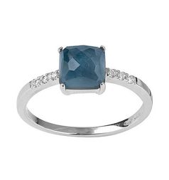 Zoccai Empire London Blue Topaz & Diamonds Ring