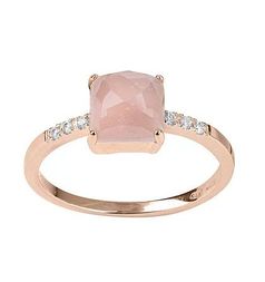 Zoccai Empire Pink Quartz & Diamonds Ring