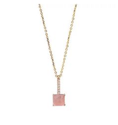Zoccai Empire Pink Quartz & Diamanten Collier