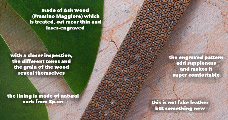 Ace Compassionate Luxury Strap Vegan Fake leather Wood 