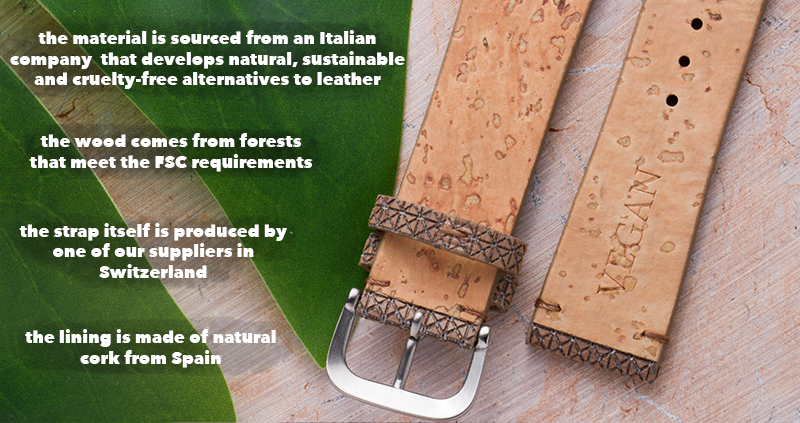 Ace Compassionate Luxury Strap Vegan Fake leather Wood 
