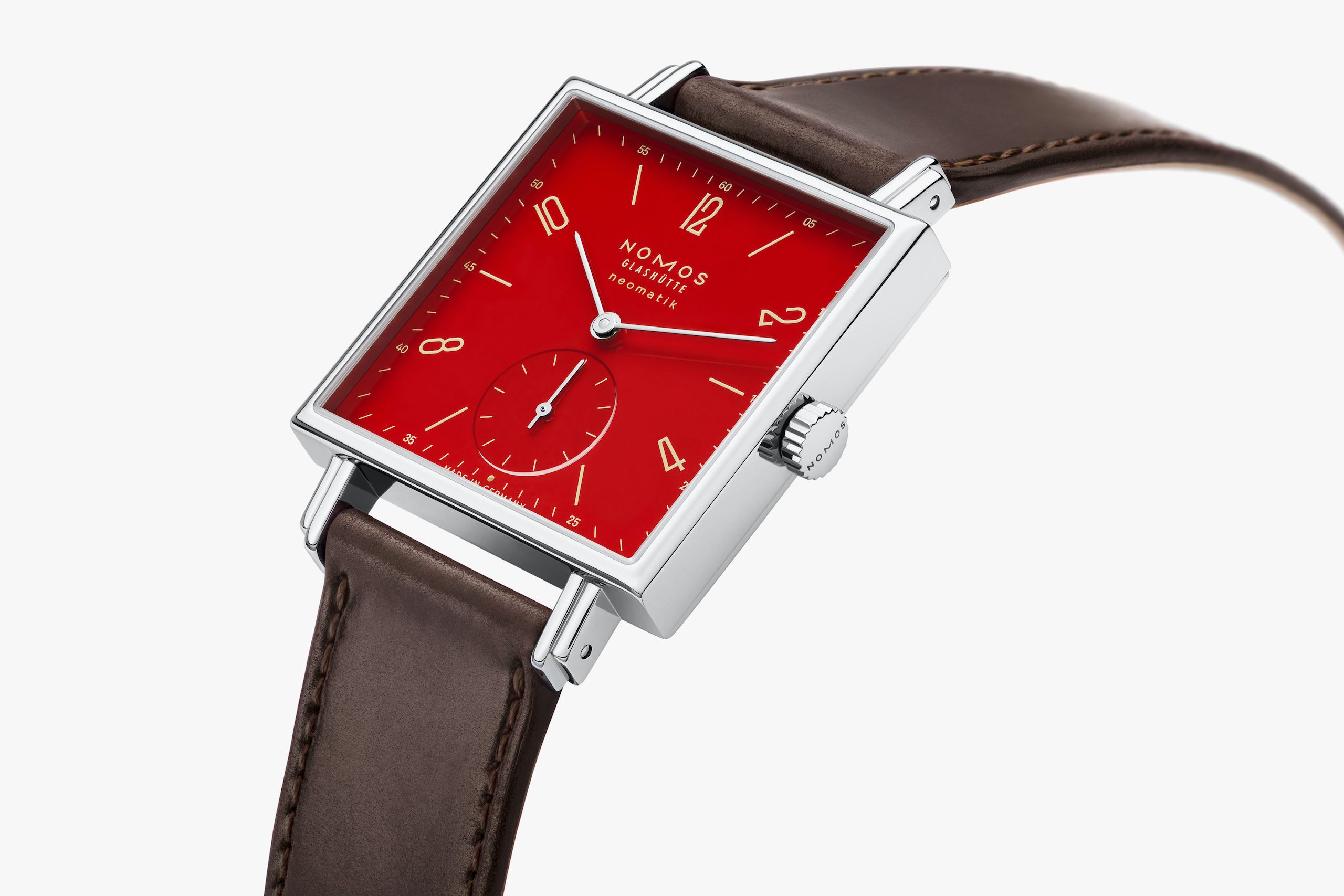 NOMOS Tetra neomatik 175 Years Watchmaking Glashütte Red 421.S2 1
