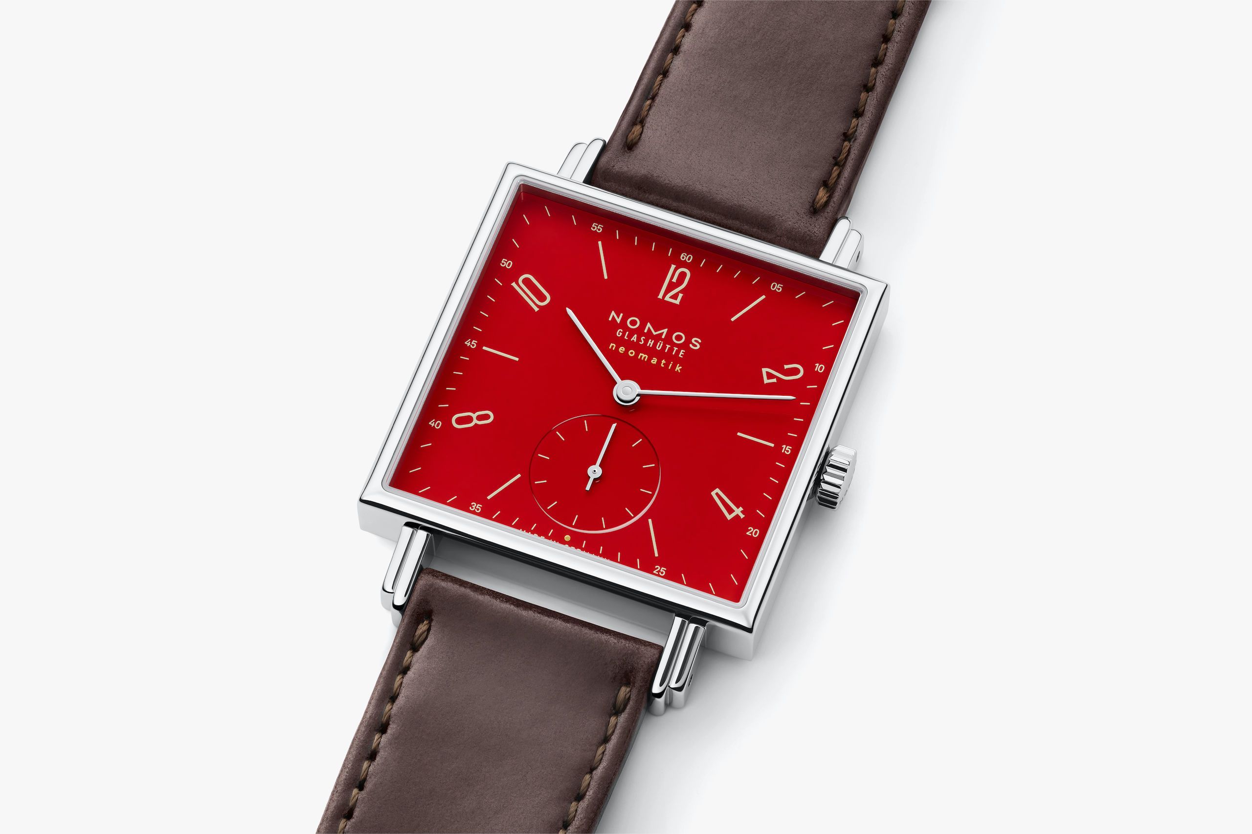NOMOS Tetra neomatik 175 Years Watchmaking Glashütte Red 421.S2 4